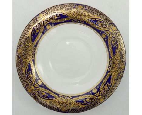 Royal Worcester Harewood pattern 61 piece dinner service including - 6 dinner plates, 6 breakfast plates, 6 salad plates, 6 t