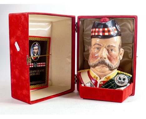 Royal Doulton liquor decanter made for William Grant for 100 years achievement 1987, boxed. 