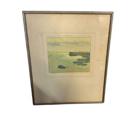 John Hall Thorpe (1874-1947) Twilight, colour woodcut print, signed and inscribed in pencil, 16.5cm x 19cm.&nbsp;