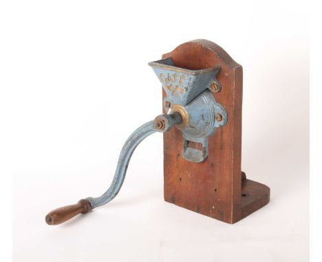 A vintage French coffee grinderh 35cm, l 16cm, w 15c
