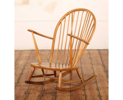 An Ercol blonde elm Grandfather rocking chair