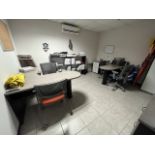 Executive office includes: 2 wooden desks in melamine refinements, square type, measuring approxim