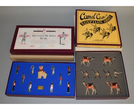 2 boxed Britains soldier figure sets, #5296 The Second Burma War and #8872 Camel Corps of the Egyptian Army. Both sets retain