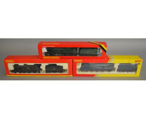 OO Gauge. 3 boxed Hornby Locomotives, R.078 GWR 4-6-0 King Edward I, R2318 BR 4-6-0 Castle Class '5071 Spitfire'&nbsp; and R2