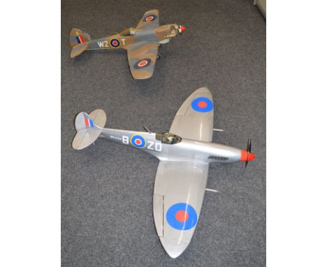 An impressive Spitfire F24 Control Line model with motor fitted in 80 Squadron camouflage livery together with a Spitfire Mk 