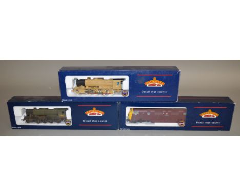 OO Gauge. 3 boxed Bachmann Locomotives, 32-056 Class 42 Warship Diesel, 32-255 07/WD 2-8-0 Austerity '78697' and 32-255A WD A