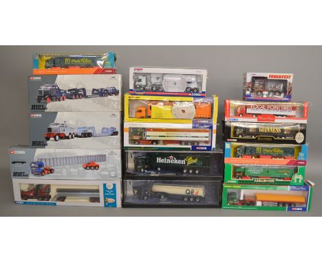 11 Corgi 1:50 scale trucks including items from their 'Heavy Haulage', 'Truckfest' and 'Hauliers of Renown' ranges, together 