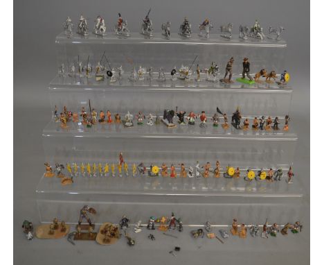 An assortment of unboxed white metal Wargaming and other figures by Garrison,&nbsp; Sanderson Miniatures and others, both pai