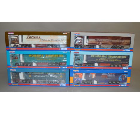 6 Corgi 1:50 scale diecast truck models, all Limited Edition models from the Hauliers Of Renown series (6).
