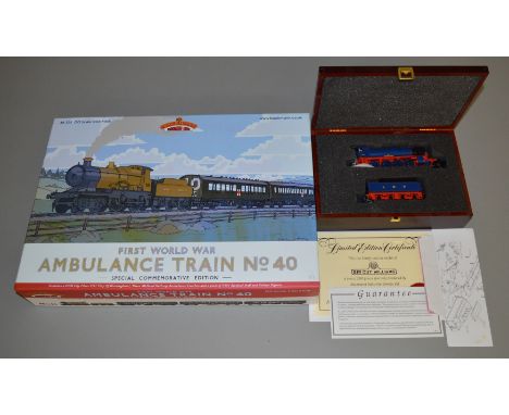 OO Gauge. A boxed Bachmann 30-325 'First World War Ambulance Train No. 40' train pack together with a Bachmann&nbsp; LNER 2-8