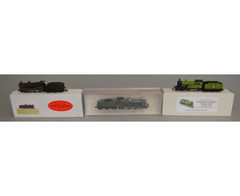 N Gauge. 3 boxed Locomotives including two by Union Mills Models - an ex-LNWR Class G2 0-8-0 and a NE Railway R Class 4-4-0 '