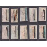 Cigarette cards, 3 sets, Shipping related, Wills Famous British Liners 1st and 2nd, Ogden's The Blue