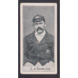 Cigarette card, D & J MacDonald, Cricketers, type card, J J Darling (gd) (1)