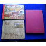 Trade cards, Overseas issues, 3 albums with cards stuck in, all complete, each one with a Domestic