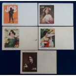 Advertising, Job, Collection Job, five Calendrier postcards, 1895 illustration by F. Bouisset,
