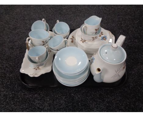 A tray of thirty eight piece Queen Anne Giselle tea service 