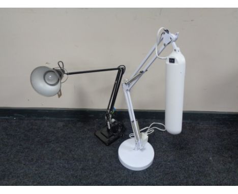 A mid 20th century Herbert Terry &amp; Sons angle poised lamp, together with one other 