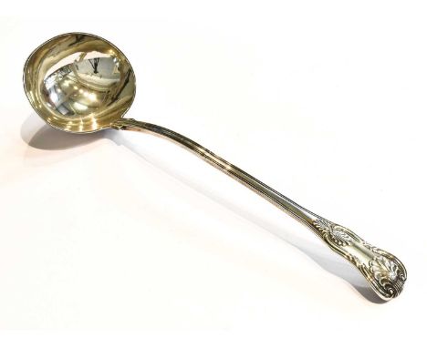 A Victorian Silver Soup-Ladle, by William Rawlings Sobey, Exeter, 1843, King's pattern, 37cm long, 10oz 19dwt, 340gr