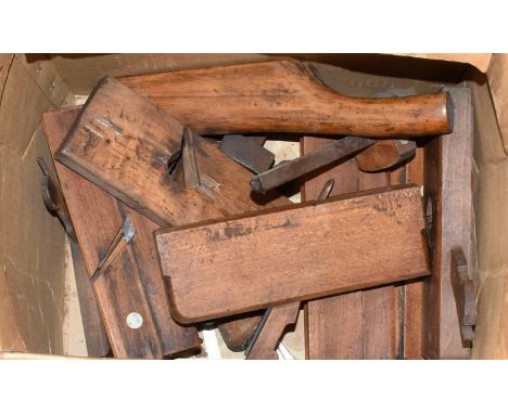 Three similar Victorian mahogany jewellery boxes, together with an earlier Tunbridge inlaid walnut box and a box of assorted 