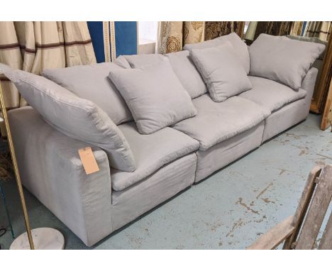 ANDREW MARTIN TRUMAN SECTIONAL SOFA, 285cm W, Romo Unara fabric upholstered. 