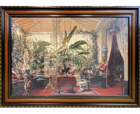 AFTER CHARLES GIRAUD 'Vèranda de la Princesse Mathilde', lithograph on board, framed, 90cm x 60cm. 