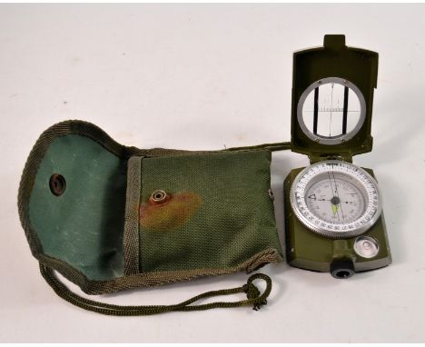 German made military compass with case L 8cm x W 5.5cm approxL: 9cm approx  W: 5cm approx 