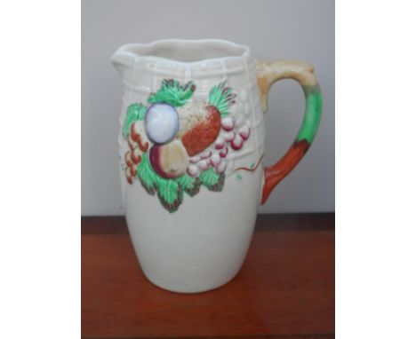 A J Wilkinson jug designed by their lead designer Clarice Cliffe in the fruit basket design