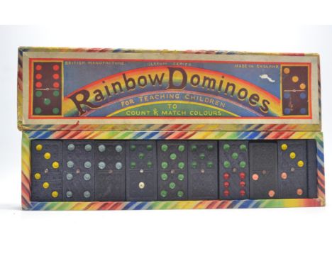 RARE to come across Vintage box of RAINBOW DOMINOES 