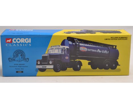CORGI CLASSICS Scammell Highwayman Tanker Set No 16303 with original box in good condition with certificate No 02130 of 6100.