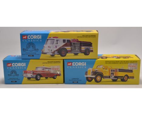 CORGI Classics 3 items to include a boxed as new Centreville Chevrolet Fire Chief incl Ltd edition certificate 0403 out of 8,
