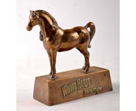 RARE "White Horse Scotch" whisky advertising model. Made from brassW: 13cm approx  D: 5cm approx Gross weight approx 1.4kgSom