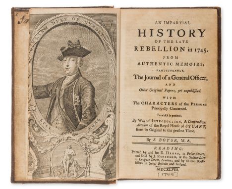 Jacobite rebellion .- Boyse (Samuel) An Impartial History of the Late Rebellion in 1745. from authentic memoirs, engraved por