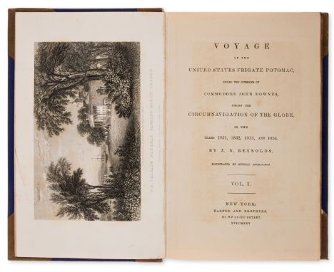 Reynolds (Jeremiah N.) Voyage of the United States Frigate Potomac...During the Circumnavigation of the Globe, 2 vol., 10 eng