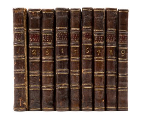 [Sterne (Laurence)] The Life and Opinions of Tristram Shandy, Gentleman, 9 vol., first edition, signed by the author vol. 5, 