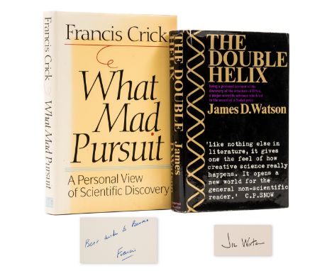 DNA.- Watson (James D.) The Double Helix, first English edition, signed by the author on title, some edge-spotting, ink owner