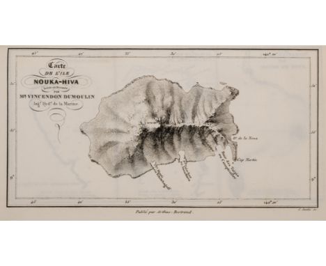 Pacific.- Vincendon-Dumoulin (Clément Adrien) Iles Marquises ou Nouka-Hiva, half-title, 4 maps, 2 folding, extra-illustrated 