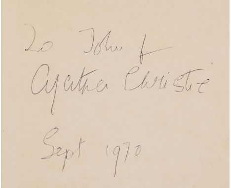 Christie (Agatha) Endless Night, first edition, signed presentation inscription from the author on endpaper, original boards,