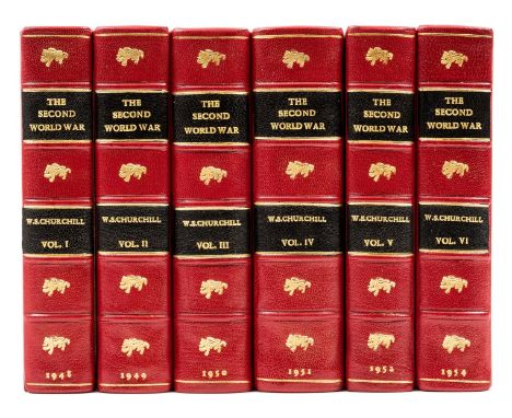 Churchill (Sir Winston Spencer) The Second World War, 6 vol., first editions, half-titles, folding maps, occasional scattered
