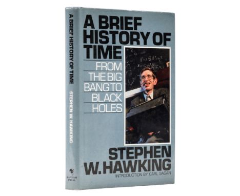 Physics.- Hawking (Stephen) A Brief History of Time, first edition, photograph of Hawking with stamped signature to verso and