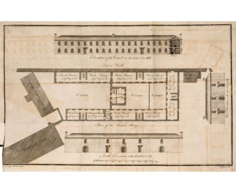 Prison.- [Craig (James)] Plan for a General Bridewell, only edition, interleaved (as issued), 2 folding engraved plans (offse