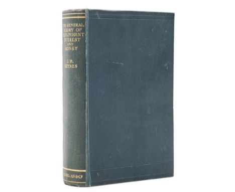 Keynes (John Maynard) The General Theory of Employment Interest and Money, first edition, an excellent copy in original dark 
