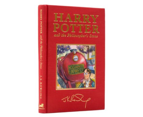 Rowling (J.K.) Harry Potter and the Philosopher's Stone, first deluxe edition, first printing, original cloth with mounted co