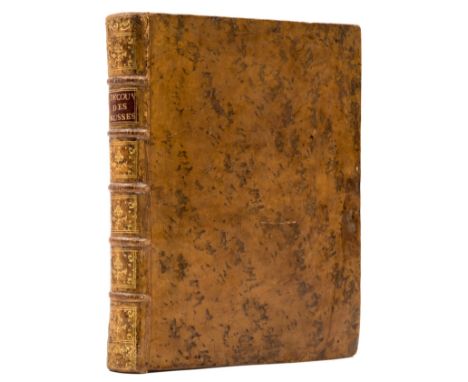 Coxe (William) Les Nouvelles Découvertes des Russes, entre l'Asie et l'Amérique, first French quarto edition, half-title, 4 f