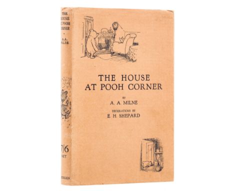 Milne (A. A.) The House at Pooh Corner, first edition, half-title, illustrations by Ernest Shepard, ink gift inscription to f