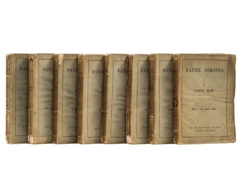 [Evans (Mary Ann)] "George Eliot". Daniel Deronda, first edition in eight parts, half-titles and divisional fly-titles, all a