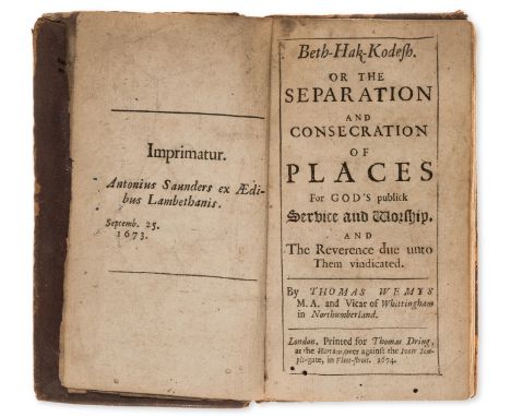 Wemys (Thomas) Beth-Hak-Kodesh. Or the Separation and Consecration of Places for God's publick Service and Worship, only edit