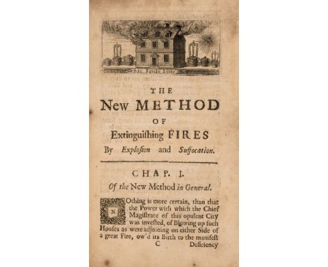 Fire.- Godfrey (Ambrose) An Account of the New Method of Extinguishing Fires by Explosion and Suffocation, first edition, woo