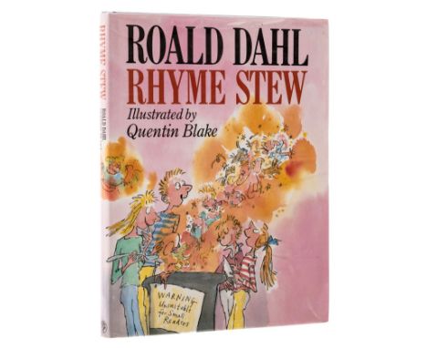 Dahl (Roald) Rhyme Stew, first edition, signed presentation inscription from the author "Tom love Roald Dahl" to front free e