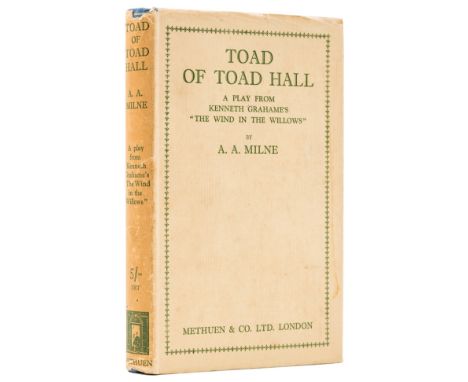 Milne (A. A.) Toad of Toad Hall, first edition, signed by the author to front endpaper, half-title, very light foxing to prel