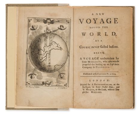 [Defoe (Daniel)] A New Voyage Round the World, By a Course Never Sailed Before, first edition, 2 parts in 1 vol., engraved fr